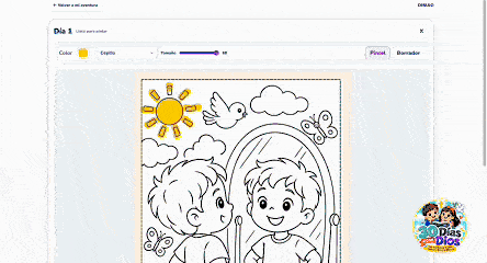 Demostración del coloreado interactivo